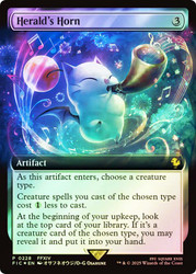 Herald's Horn (Buy-a-Box) (Extended Art)\nPromo: General\nSingle\nMagic The Gathering