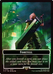 {Foretell} // {Treasure Token} (Surge Foil)\nFINAL FANTASY Commander - Alternate Foil\nSingle\nMagic The Gathering