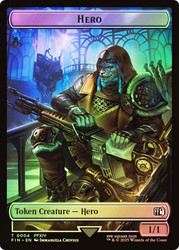 {Hero Token} (#004) // {Treasure Token}\nFINAL FANTASY\nSingle\nMagic The Gathering
