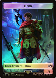 {Hero Token} (#007) // {Robot Warrior Token}\nFINAL FANTASY\nSingle\nMagic The Gathering
