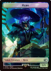 {Hero Token} (#030) // {Wizard Token} (#035) (Surge Foil)\nFINAL FANTASY - Alternate Foil\nSingle\nMagic The Gathering