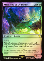Archfiend of Depravity (Surge Foil)\nFINAL FANTASY Commander - Alternate Foil\nSingle\nMagic The Gathering
