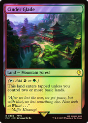 Cinder Glade (Surge Foil)\nFINAL FANTASY Commander - Alternate Foil\nSingle\nMagic The Gathering