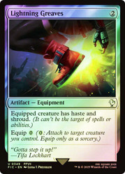 Lightning Greaves (Surge Foil)\nFINAL FANTASY Commander - Alternate Foil\nSingle\nMagic The Gathering