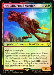 Red XIII, Proud Warrior (Surge Foil)\nFINAL FANTASY Commander - Alternate Foil\nSingle\nMagic The Gathering