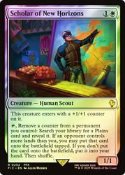 Scholar of New Horizons (Surge Foil)\nFINAL FANTASY Commander - Alternate Foil\nSingle\nMagic The Gathering