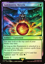 Summoning Materia (Surge Foil)\nFINAL FANTASY Commander - Alternate Foil\nSingle\nMagic The Gathering