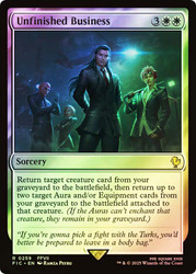 Unfinished Business (Surge Foil)\nFINAL FANTASY Commander - Alternate Foil\nSingle\nMagic The Gathering
