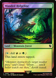 Wooded Ridgeline (Surge Foil)\nFINAL FANTASY Commander - Alternate Foil\nSingle\nMagic The Gathering