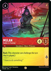 Mulan - Soldier in Training (Misprinted Version)
Rise of the Floodborn
Single
Lorcana