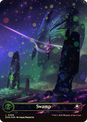 Swamp (#369) (Borderless) (Galaxy Foil)\nEdge of Eternities - Alternate Foil\nSingle\nMagic The Gathering