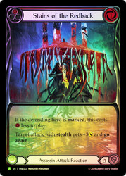 Stains of the Redback (Red) (Alpha Investments Exclusive) (Extended Art)
Promotional Cards
Single
Flesh and Blood