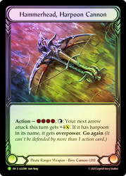 Hammerhead, Harpoon Cannon (Prerelease)
Promotional Cards
Single
Flesh and Blood