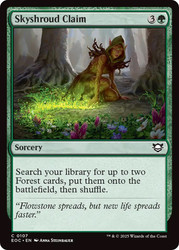 Skyshroud Claim\nEdge of Eternities Commander\nSingle\nMagic The Gathering