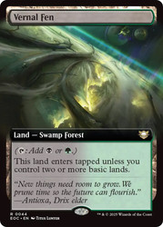 Vernal Fen (Extended Art)\nEdge of Eternities Commander - Variants\nSingle\nMagic The Gathering