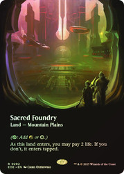 Sacred Foundry (Borderless)\nEdge of Eternities - Variants\nSingle\nMagic The Gathering