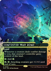 Contested War Zone (#008) (Borderless)\nStellar Sights\nSingle\nMagic The Gathering