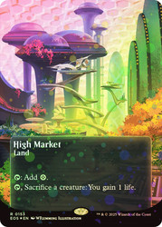 High Market (#153) (Borderless) (Galaxy Foil)\nStellar Sights - Alternate Foil\nSingle\nMagic The Gathering