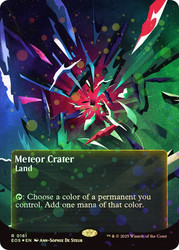 Meteor Crater (#161) (Borderless) (Galaxy Foil)\nStellar Sights - Alternate Foil\nSingle\nMagic The Gathering