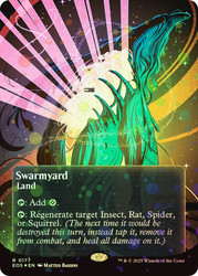 Swarmyard (#177) (Borderless) (Galaxy Foil)\nStellar Sights - Alternate Foil\nSingle\nMagic The Gathering
