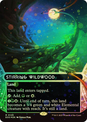 Stirring Wildwood (#124) (Borderless) (Galaxy Foil)\nStellar Sights - Alternate Foil\nSingle\nMagic The Gathering