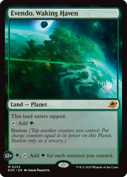 Evendo, Waking Haven (Promo Pack) (Edge of Eternities)\nPromo: Planeswalker Stamped\nSingle\nMagic The Gathering