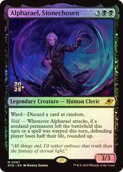 Alpharael, Stonechosen (Prerelease) (Edge of Eternities)\nPromo: Date Stamped\nSingle\nMagic The Gathering