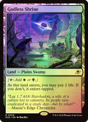 Godless Shrine (Promo Pack) (Edge of Eternities)\nPromo: Planeswalker Stamped\nSingle\nMagic The Gathering