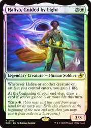 Haliya, Guided by Light (Promo Pack) (Edge of Eternities)\nPromo: Planeswalker Stamped\nSingle\nMagic The Gathering