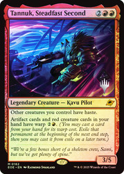 Tannuk, Steadfast Second (Promo Pack) (Edge of Eternities)\nPromo: Planeswalker Stamped\nSingle\nMagic The Gathering