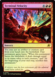 Terminal Velocity (Promo Pack) (Edge of Eternities)\nPromo: Planeswalker Stamped\nSingle\nMagic The Gathering