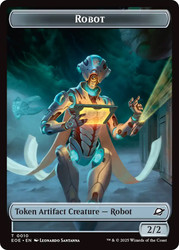 {Robot Token} // {Tezzeret, Cruel Captain Emblem}\nEdge of Eternities\nSingle\nMagic The Gathering