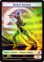 {Human Soldier Token} // {Lander Token} (#007)\nEdge of Eternities\nSingle\nMagic The Gathering