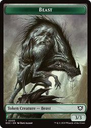{Beast Token} (3/3) // {Insect Token}\nEdge of Eternities Commander\nSingle\nMagic The Gathering