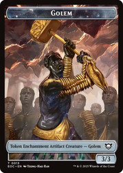 {Golem Token} (#013) (3/3) // {Insect Token}\nEdge of Eternities Commander\nSingle\nMagic The Gathering