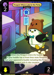 Penguin Who's Late to the Party
Enter the Huddle
Single
Vibes