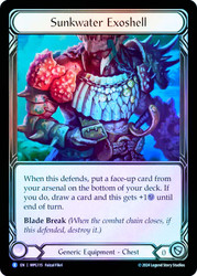 Sunkwater Exoshell
Mastery Pack Guardian
Single
Flesh and Blood