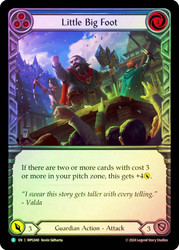 Little Big Foot (Blue)
Mastery Pack Guardian
Single
Flesh and Blood