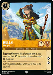 Mulan - Free Spirit
Fabled
Single
Lorcana