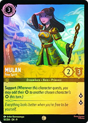 Mulan - Free Spirit
Fabled
Single
Lorcana