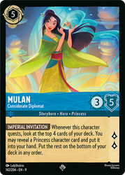 Mulan - Considerate Diplomat
Fabled
Single
Lorcana