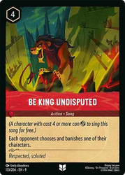 Be King Undisputed
Fabled
Single
Lorcana