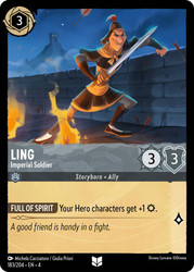Ling - Imperial Soldier
Ursula's Return
Single
Lorcana
