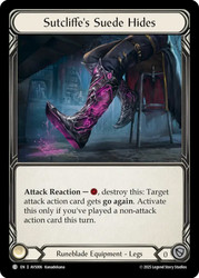 Sutcliffe's Suede Hides
Armory Deck: Viserai
Single
Flesh and Blood