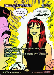 Unexpected Windfall (Borderless)\nMarvel Universe\nSingle\nMagic The Gathering