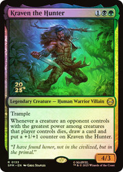 Kraven the Hunter (Prerelease) (Marvel's Spider-Man)\nPromo: Date Stamped\nSingle\nMagic The Gathering