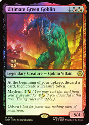 Ultimate Green Goblin (Prerelease) (Marvel's Spider-Man)\nPromo: Date Stamped\nSingle\nMagic The Gathering