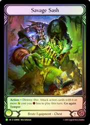 Savage Sash (GEM Pack) (Extended Art)
Promotional Cards
Single
Flesh and Blood