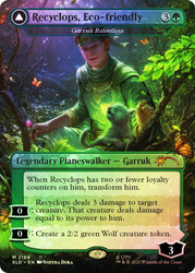 Garruk Relentless // Garruk, the Veil-Cursed (Recyclops, Eco-friendly // Recyclops, Nature's Vengeance) (The Office)
Secret Lair Drop
Single
Magic: The Gathering