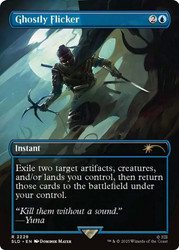 Ghostly Flicker (Ghost of Tsushima) (Secret Lair) (Borderless)\nPromo: General\nSingle\nMagic The Gathering